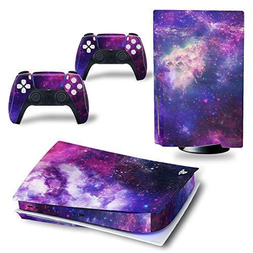 DOMILINA PS5 Skin Stickers, Full Body Vinyl Decal Cover for Playstation 5 Disk Edition Console & Controllers - Dancing Fire - JOY2ESpree
