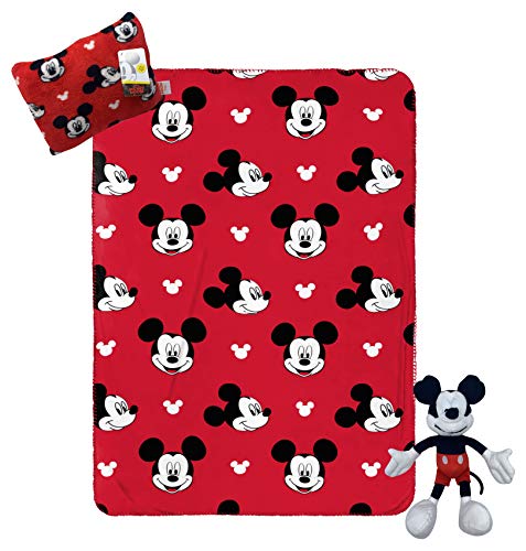 Jay Franco Mine craft Travel Set - 3 Piece Kids Travel Set Includes Blanket, Pillow