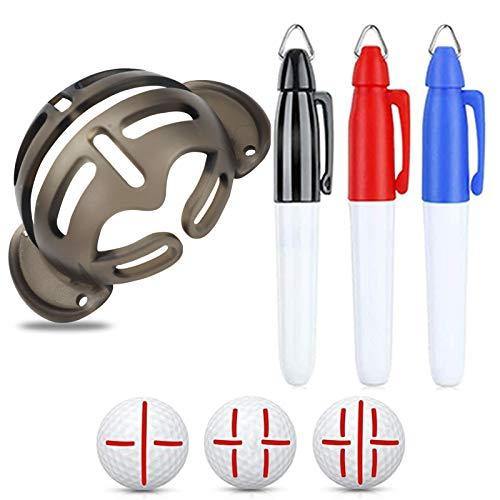 FINGER TEN Golf Ball Marker Line Drawing Tool 4 Color Value Pack Template Liner Stencil Putt Alignment - JOY2ESpree