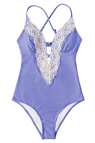 CUPSHE Fashion Women's Ladies Vintage Lace Bikini Sets Beach Swimwear Bathing Suit