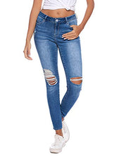 
                        
                          गैलरी व्यूवर में इमेज लोड करें, Resfeber Women's Ripped Boyfriend Jeans Cute Distressed Jeans Stretch Skinny Jeans with Hole
                        
                      