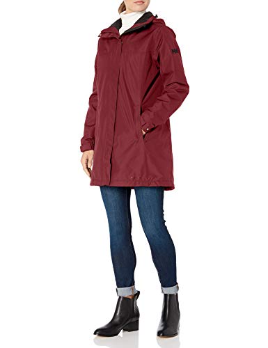 Helly-Hansen Womens Aden Insulated Waterproof Windproof Breathable Long Length Packable Hood Rain Coat Jacket
