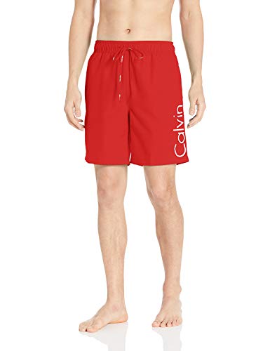 Calvin Klein Men's 7 Inch Elastic Waist Quick Dry Swim Trunk