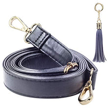 
                        
                          Muat gambar ke penampil Galeri, SUPXINJIA Leather Purse Strap Replacement - Adjustable for Handbags Crossbody or Shoulder Bags 34-59 Inch Long, 0.7 Inch Wide, Black with Gold Clasp
                        
                      