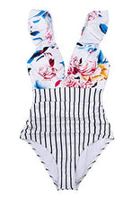 
                        
                          Muat gambar ke penampil Galeri, CUPSHE Women's V Neck One Piece Swimsuit Ruffled Lace Up Monokini
                        
                      