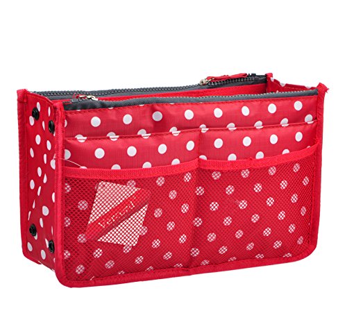 Vercord Updated Purse Handbag Organizer Insert Liner Bag in Bag 13 Pockets Purple Small
