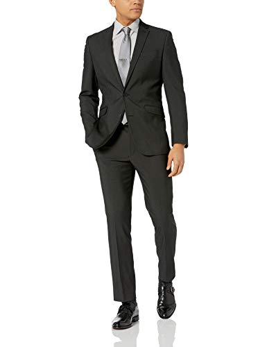 Unlisted by Kenneth Cole Men's 2 Button Slim Fit Suit with Hemmed Pant