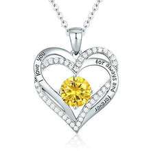 
                        
                          Cargar imagen en el visor de la galería, CDE Forever Love Heart Women Necklace 925 Sterling Silver Rose Gold Plated Birthstone Pendant Necklaces for Women - JOY2ESpree
                        
                      