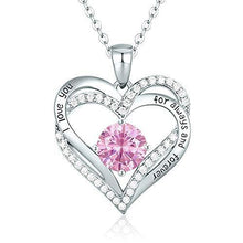 
                        
                          Cargar imagen en el visor de la galería, CDE Forever Love Heart Women Necklace 925 Sterling Silver Rose Gold Plated Birthstone Pendant Necklaces for Women - JOY2ESpree
                        
                      