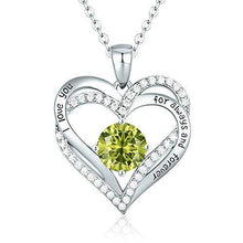 
                        
                          Cargar imagen en el visor de la galería, CDE Forever Love Heart Women Necklace 925 Sterling Silver Rose Gold Plated Birthstone Pendant Necklaces for Women - JOY2ESpree
                        
                      
