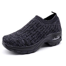 
                        
                          Load image into Gallery viewer, STQ Slip On Breathe Mesh Walking Shoes Women Fashion Sneakers Comfort Wedge Platform Loafers
                        
                      