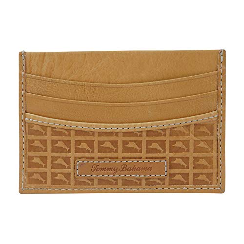 Tommy Bahama Men's 100% Leather Slim Card Case Carrier Wallet