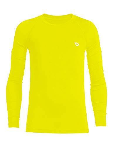 BALEAF Youth Boys'/Girls' Thermal Compression Sports Shirts Long Sleeve Fleece Base Layer Crew Neck