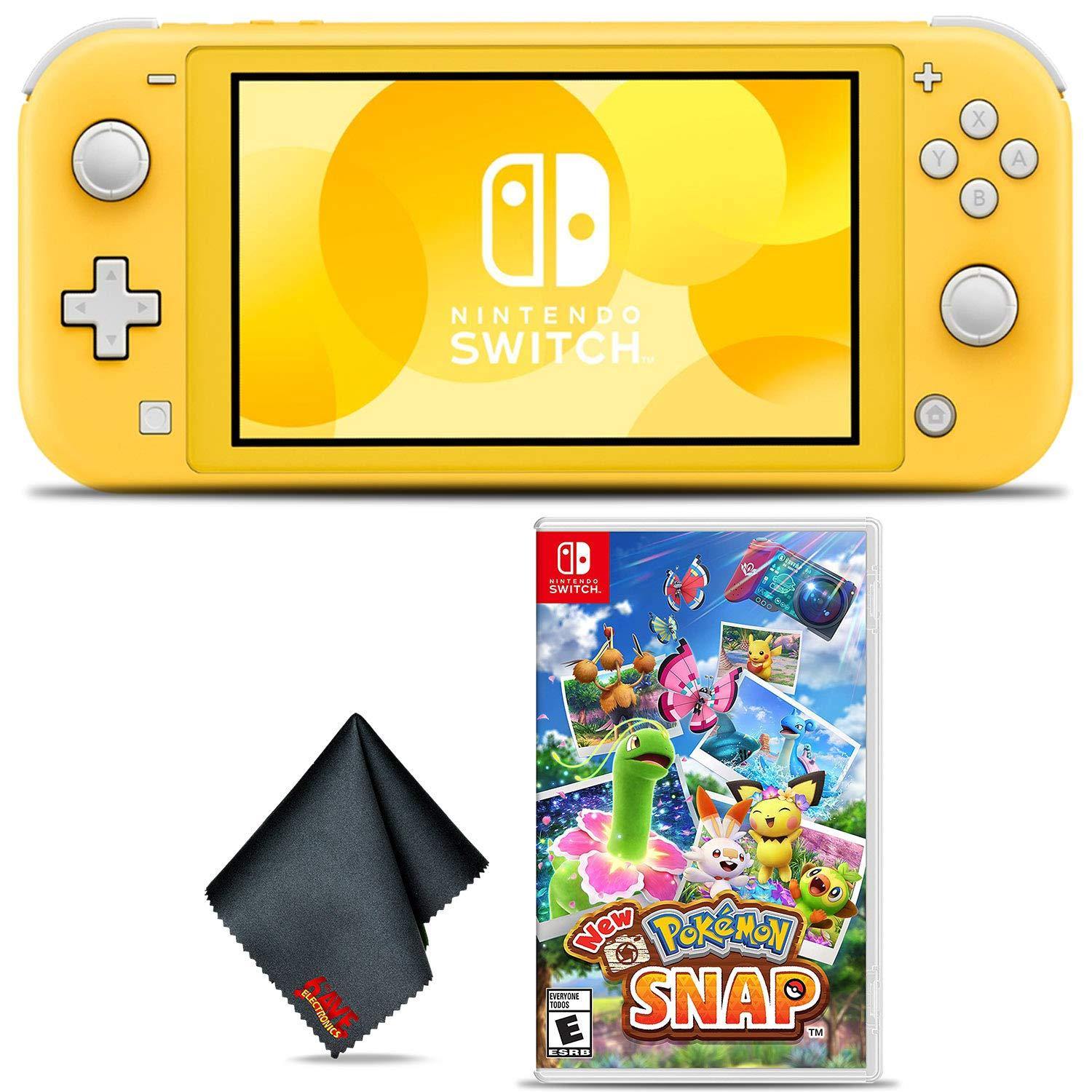 Nintendo Switch Lite (Coral) Gaming Console Bundle with Pokemon Snap Game and Cleaning Cloth - JOY2ESpree