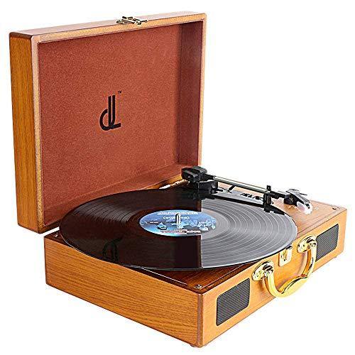 Vinyl Record Player, DLITIME 3-Speed Turntable with Built-in Speakers - JOY2ESpree