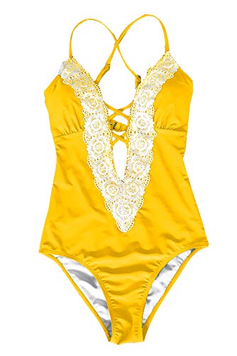 CUPSHE Fashion Women's Ladies Vintage Lace Bikini Sets Beach Swimwear Bathing Suit