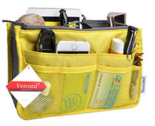
                        
                          Load image into Gallery viewer, Vercord Purse Organizer Insert for Handbags Bag Organizers Inside Tote Pocketbook Women Nurse Nylon 13 Pockets Black Medium
                        
                      