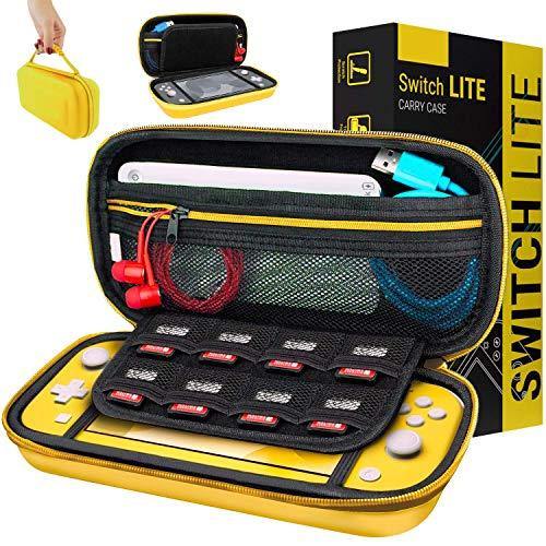 Orzly Case for Nintendo Switch Lite - Portable Travel Carry Case with Storage for Switch Lite Games & Accessories [Turquoise Blue Edition] - JOY2ESpree