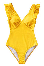 
                        
                          गैलरी व्यूवर में इमेज लोड करें, CUPSHE Women's One Piece Swimsuit V Neck Ruched Ruffle Shoulder Swimwear Bathing Suits
                        
                      