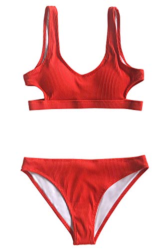 CUPSHE Women's Bikini Swimsuit Cutout Low Waist Two Piece Bathing Suit