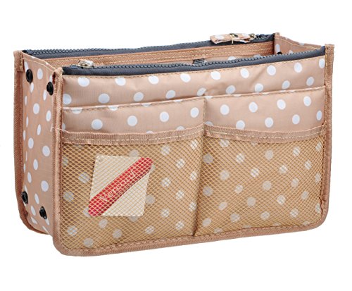 Vercord Updated Purse Handbag Organizer Insert Liner Bag in Bag 13 Pockets Purple Small