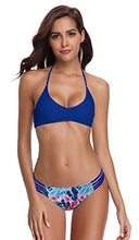 
                        
                          画像をギャラリービューアに読み込む, SHEKINI Women's Floral Printing Cutout Strappy Halter Swimsuits Bikini Suits
                        
                      