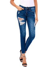 
                        
                          गैलरी व्यूवर में इमेज लोड करें, Resfeber Women's Ripped Boyfriend Jeans Cute Distressed Jeans Stretch Skinny Jeans with Hole
                        
                      