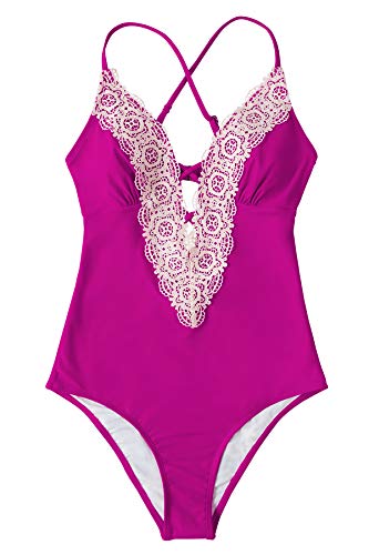 CUPSHE Fashion Women's Ladies Vintage Lace Bikini Sets Beach Swimwear Bathing Suit