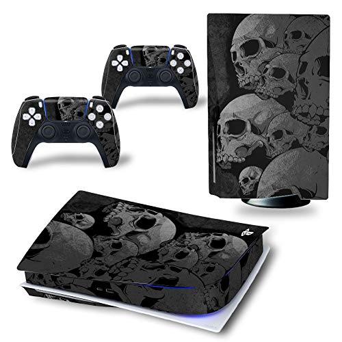 DOMILINA PS5 Skin Stickers, Full Body Vinyl Decal Cover for Playstation 5 Disk Edition Console & Controllers - Dancing Fire - JOY2ESpree