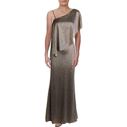 LAUREN RALPH LAUREN Radlee Women's Metallic One Shoulder Popover Gown - JOY2ESpree