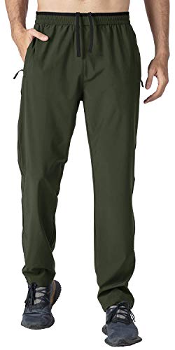 Rdruko Men's Jogger Casual Pants Lightweight Breathable Quick Dry Hiking Running Outdoor Sports Pants