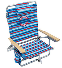 
                        
                          Load image into Gallery viewer, Tommy Bahama 5-Position Classic Lay Flat Folding Backpack Beach Chair
                        
                      