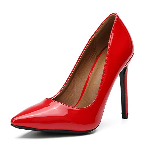 LIURUIJIA Womens Stiletto Pumps Pointed Toe High Heel Slip On Wedding Party Office Shoes 666