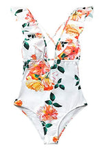 
                        
                          Cargar imagen en el visor de la galería, CUPSHE Women's One Piece Swimsuit Ruffle Deep V Neck Strappy Swimwear Bathing Suits
                        
                      