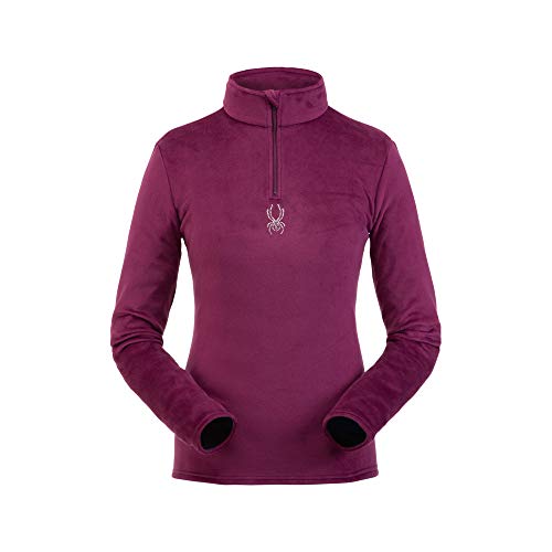 Spyder Womens Shimmer Bug Zip T-Neck