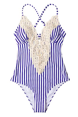 CUPSHE Fashion Women's Ladies Vintage Lace Bikini Sets Beach Swimwear Bathing Suit