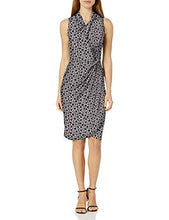 
                        
                          Muat gambar ke penampil Galeri, Amazon Brand - Lark &amp; Ro Women's Sleeveless Crossover Twist Neck Faux Wrap Dress
                        
                      