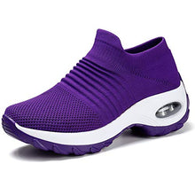 
                        
                          Load image into Gallery viewer, STQ Slip On Breathe Mesh Walking Shoes Women Fashion Sneakers Comfort Wedge Platform Loafers
                        
                      