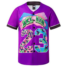 
                        
                          Muat gambar ke penampil Galeri, MOLPE 90s Hip Hop Clothing for Men and Women, Unisex Bel Air 23 Baseball Jersey, Mens Printed Urban Shirts for Party
                        
                      