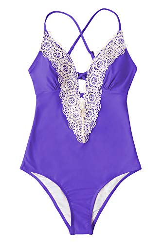 CUPSHE Fashion Women's Ladies Vintage Lace Bikini Sets Beach Swimwear Bathing Suit