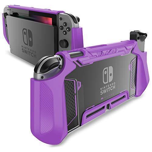 Mumba Dockable Case Compatible for Nintendo Switch, [Blade Series] TPU Grip Protective Cover Case with Ergonomic Design and Comfort Grip (Clear) - JOY2ESpree