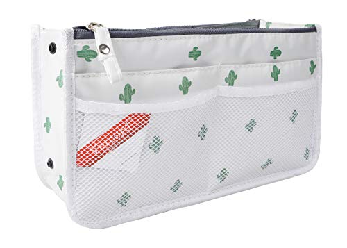 Vercord Updated Purse Handbag Organizer Insert Liner Bag in Bag 13 Pockets Purple Small