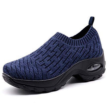 
                        
                          Load image into Gallery viewer, STQ Slip On Breathe Mesh Walking Shoes Women Fashion Sneakers Comfort Wedge Platform Loafers
                        
                      