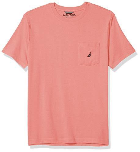 Nautica Men's Solid Crew Neck Short-Sleeve Pocket T-Shirt - JOY2ESpree