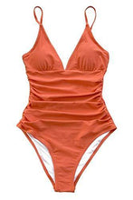 
                        
                          Load image into Gallery viewer, CUPSHE Women's One Piece Swimsuit Tummy Control V Neck Two Piece Bathing Suits - JOY2ESpree
                        
                      