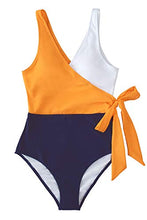 
                        
                          画像をギャラリービューアに読み込む, CUPSHE Women's One Piece Swimsuit Knotted Color Block Bathing Suit
                        
                      