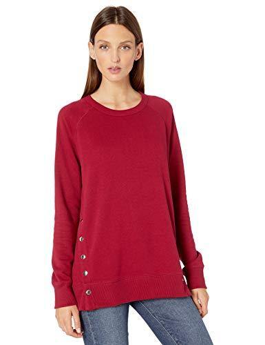 Jag Jeans Women's Kristen Side Snap Crew Pullover