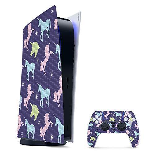 MightySkins Carbon Fiber Skin Compatible with PS5 / Playstation 5 Digital Edition Bundle - JOY2ESpree