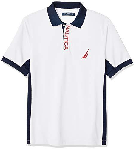 Nautica Men's Short Sleeve Color Block Performance Pique Polo Shirt - JOY2ESpree