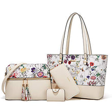 
                        
                          Load image into Gallery viewer, Women Fashion Handbags Wallet Tote Bag Shoulder Bag Top Handle Satchel Purse Set 4pcs
                        
                      